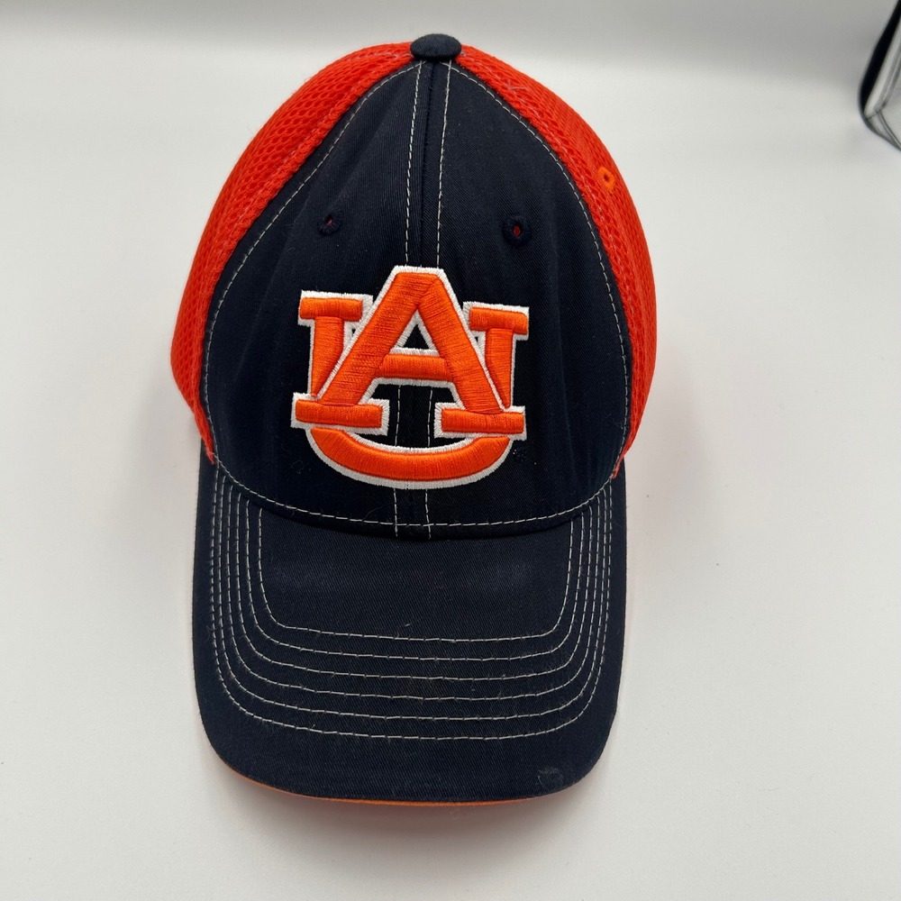 Collegiate Headwear Auburn Tigers Hat Mens OSFM Navy Orange Mesh Snapback Cap